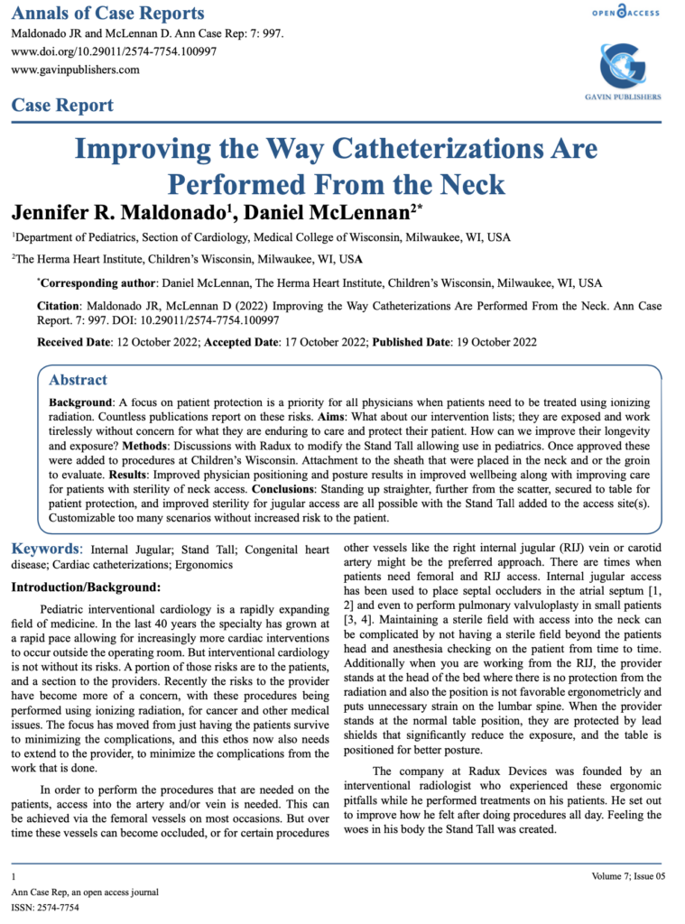Improving the Way Catheterizations Are Performed From the Neck